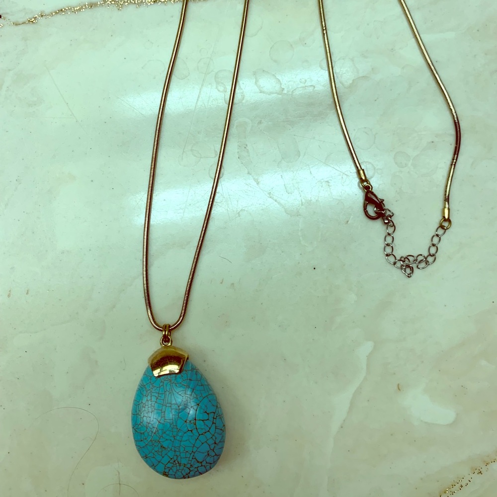 Blue stone necklace